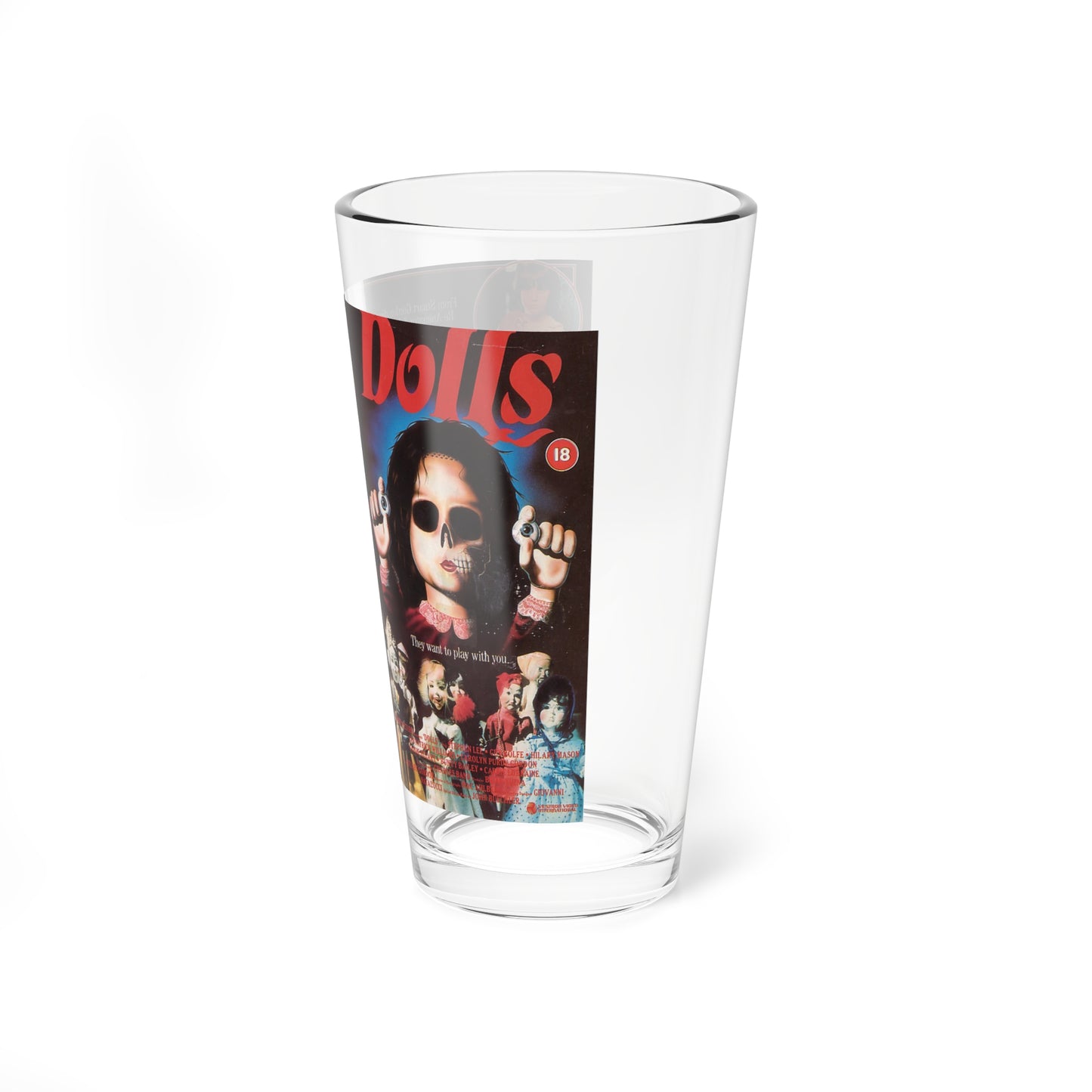 DOLLS (VHS COVER) Pint Glass 16oz-Go Mug Yourself