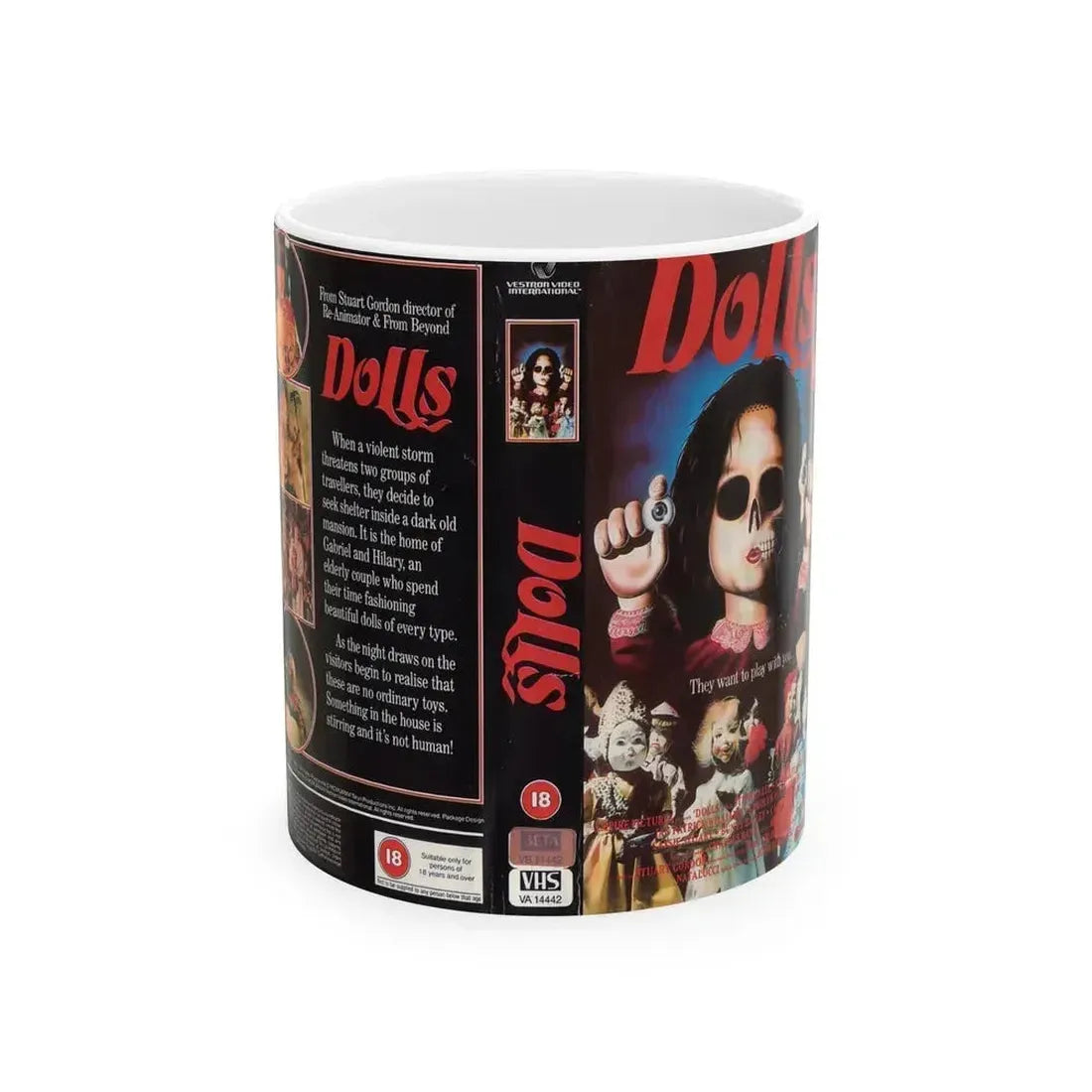 DOLLS (VHS COVER) - White Coffee Mug 11oz - Go Mug Yourself