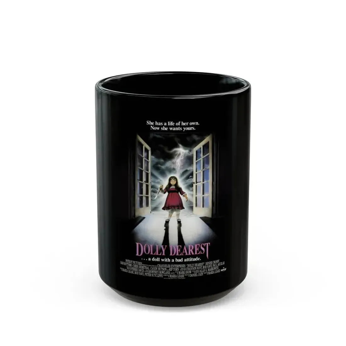 DOLLY DEAREST 1991 Movie Poster - Black Coffee Mug 15oz - Go Mug Yourself