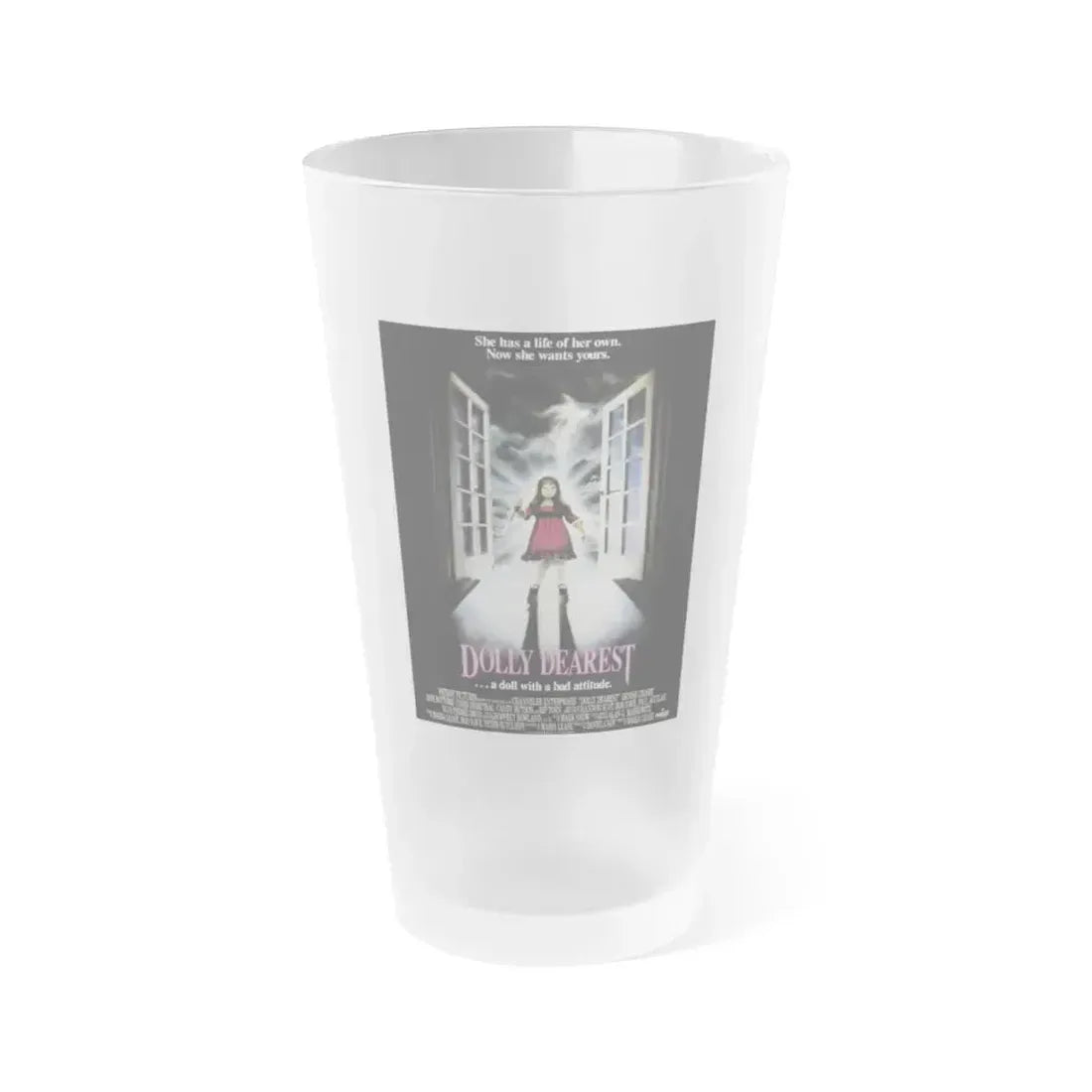 DOLLY DEAREST 1991 Movie Poster - Frosted Pint Glass 16oz 16oz Frosted - Go Mug Yourself