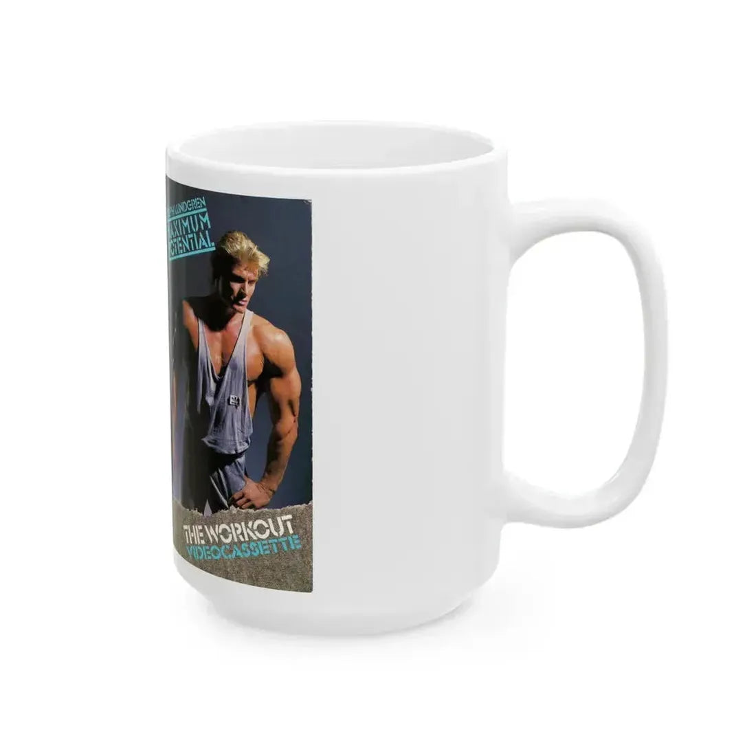 DOLPH LUNDGREN MAXIMUM POTENTIAL (VHS COVER) - White Coffee Mug - Go Mug Yourself