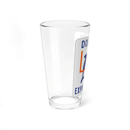 Dolphin Expressway Shield (Florida) (Road Sign) Pint Glass 16oz - Go Mug Yourself