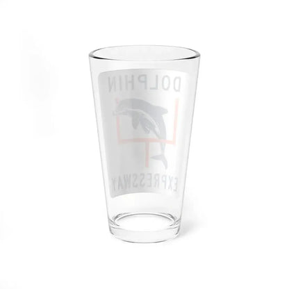 Dolphin Expressway Shield (Florida) (Road Sign) Pint Glass 16oz - Go Mug Yourself