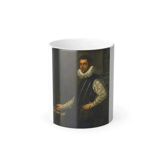 Domenico Robusti, called Domenico Tintoretto (1560-1635) Portrait of a Young Nobleman - Oil on Canvas - Color Changing Mug 11oz 11oz - Go Mug Yourself