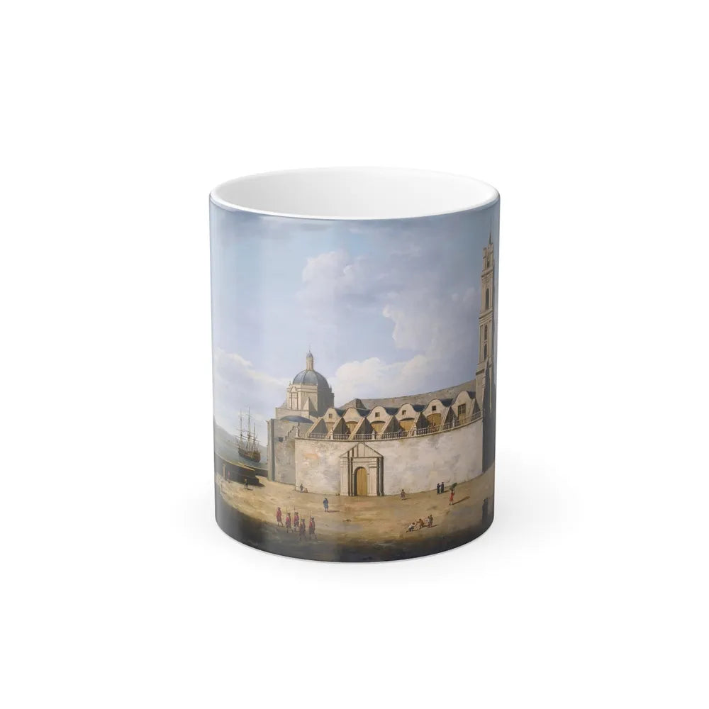 Dominic Serres (1722-1793) The Cathedral at Havana, 1762 - Oil on Canvas - Color Changing Mug 11oz-11oz-Go Mug Yourself