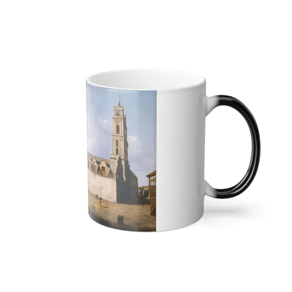 Dominic Serres (1722-1793) The Cathedral at Havana, 1762 - Oil on Canvas - Color Changing Mug 11oz-Go Mug Yourself