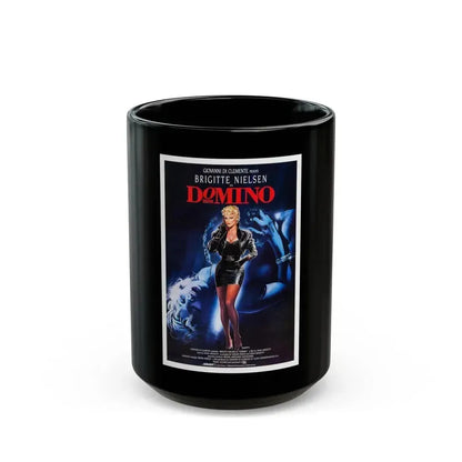 DOMINO 1988 Movie Poster - Black Coffee Mug 15oz - Go Mug Yourself