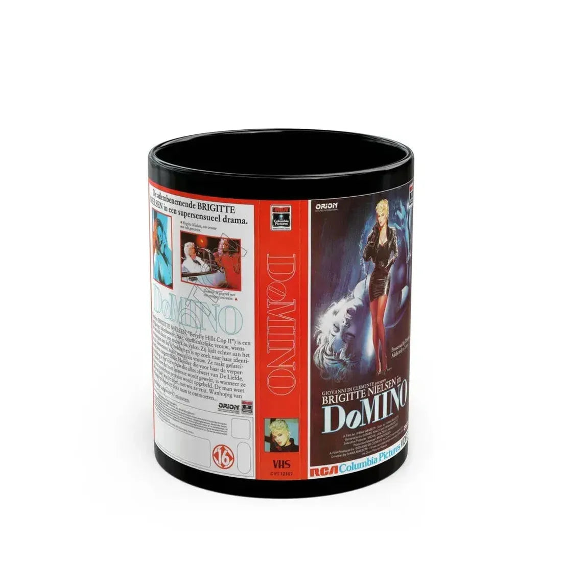 DOMINO (VHS COVER) - Black Coffee Mug 11oz - Go Mug Yourself