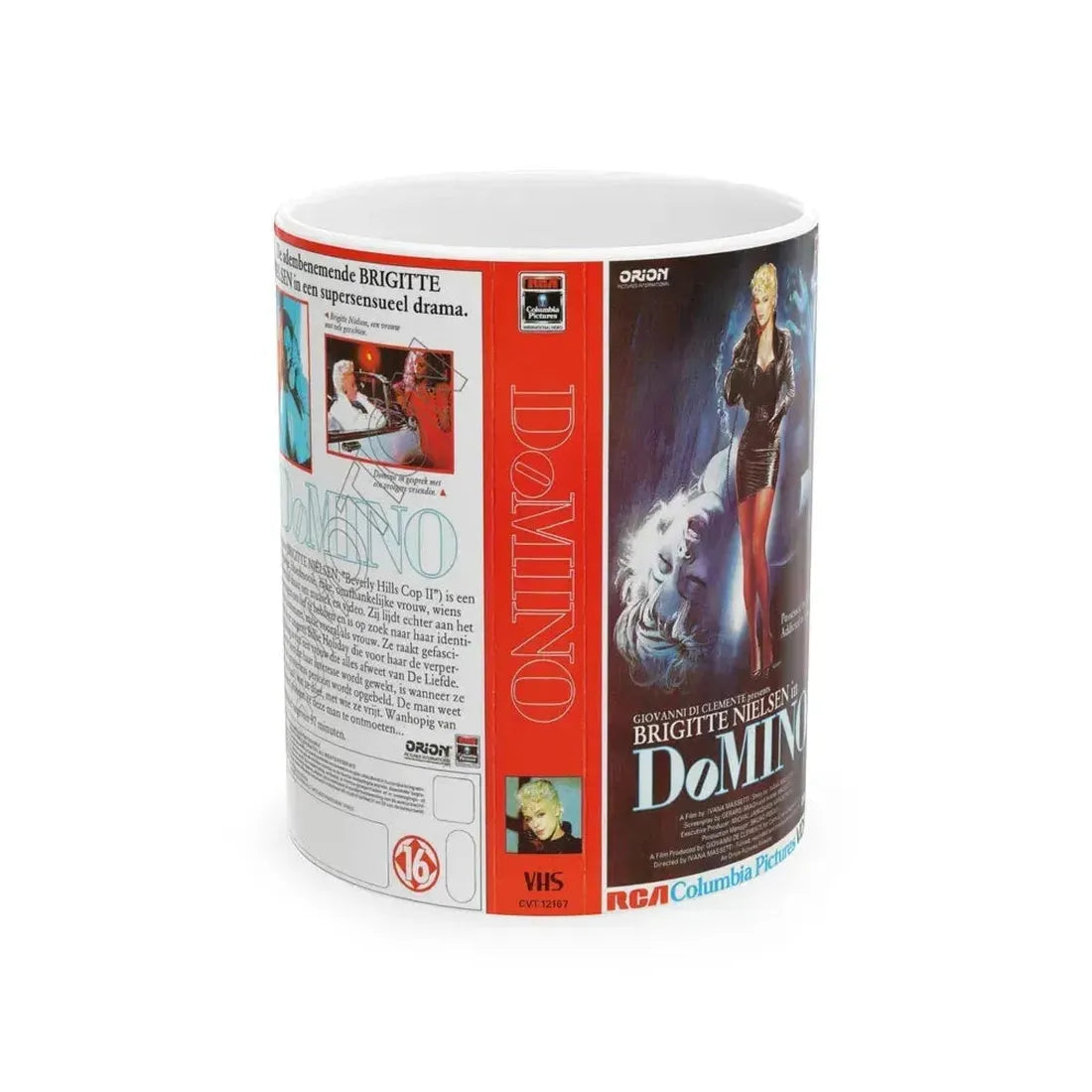 DOMINO (VHS COVER) - White Coffee Mug 11oz - Go Mug Yourself