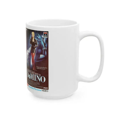 DOMINO (VHS COVER) - White Coffee Mug - Go Mug Yourself