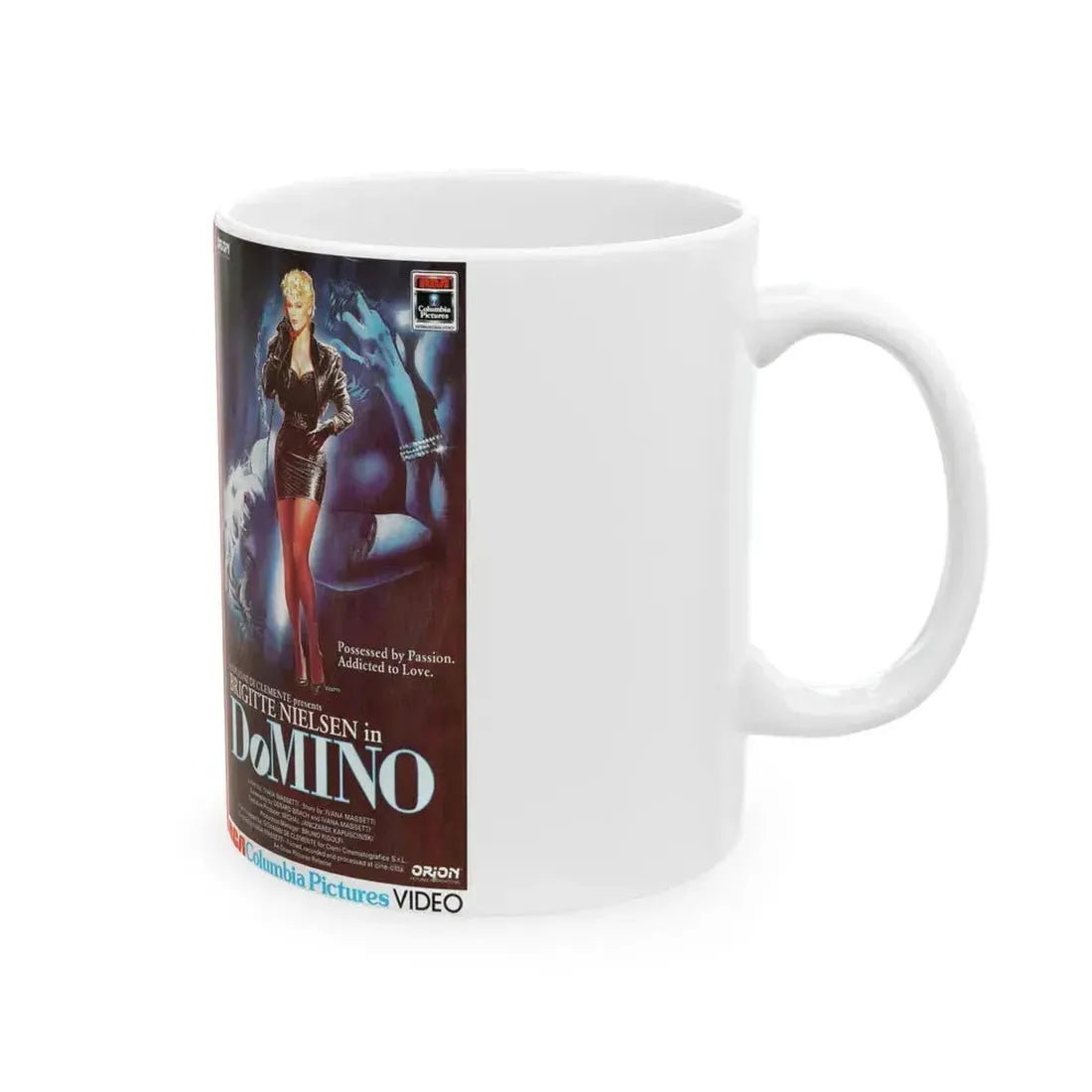 DOMINO (VHS COVER) - White Coffee Mug - Go Mug Yourself