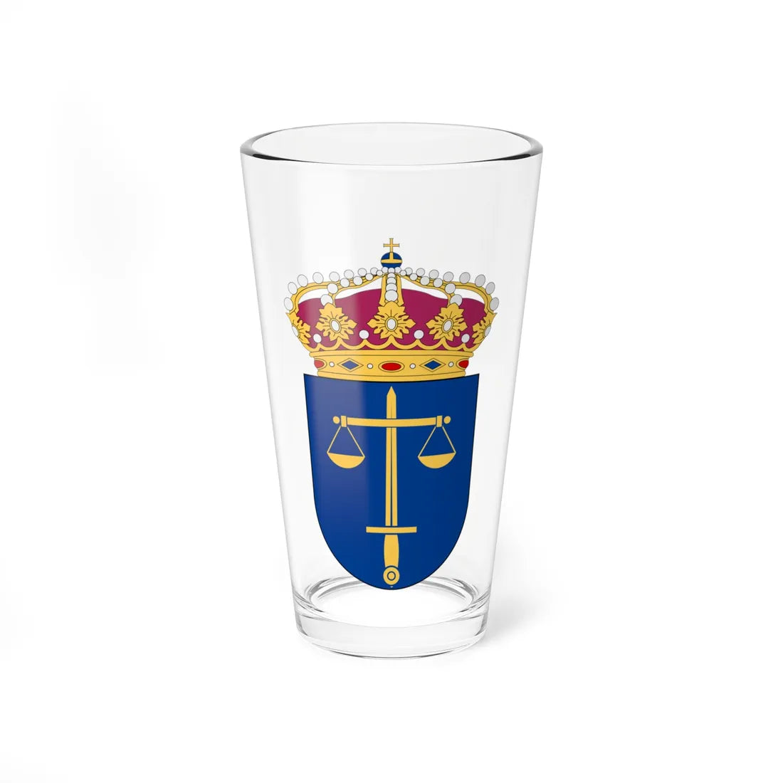 Domstolsverket vapen (Sweden) (Coat of Arms) Pint Glass 16oz 16oz - Go Mug Yourself