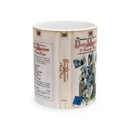 DON QUIXOTE AND SANCHO PANZA SEXPLOITATION (VHS COVER) - White Coffee Mug-11oz-Go Mug Yourself