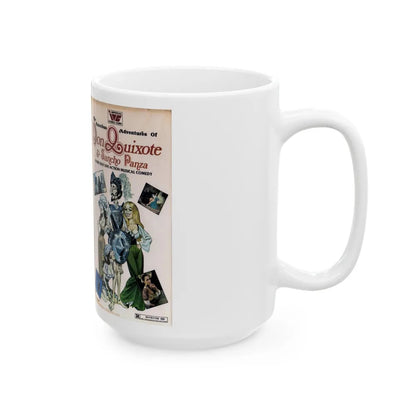 DON QUIXOTE AND SANCHO PANZA SEXPLOITATION (VHS COVER) - White Coffee Mug-Go Mug Yourself