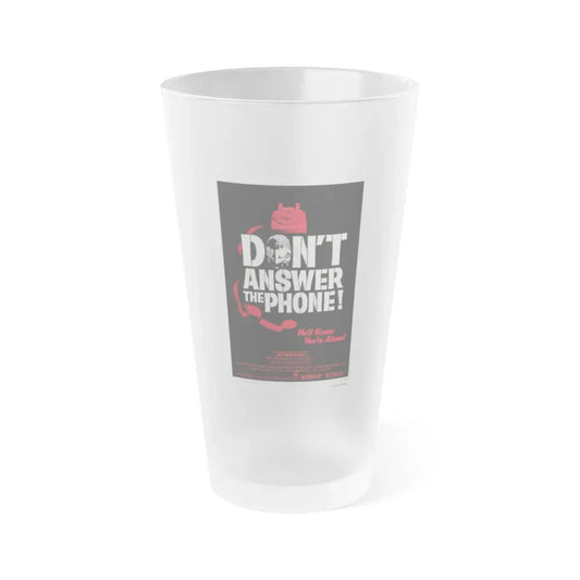 DON'T ANSWER THE PHONE! 1980 Movie Poster - Frosted Pint Glass 16oz Default Title - Go Mug Yourself