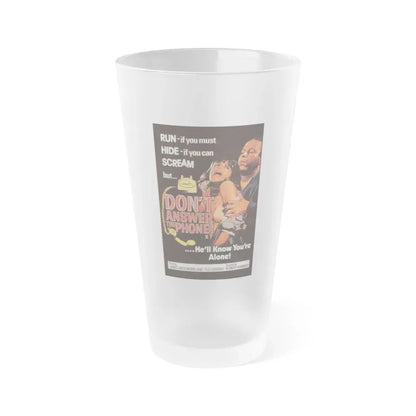 DON'T ANSWER THE PHONE! (2) 1980 Movie Poster - Frosted Pint Glass 16oz 16oz Frosted - Go Mug Yourself