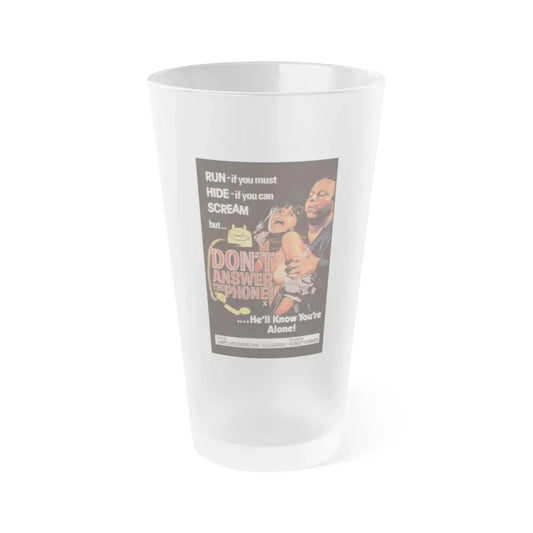 DON'T ANSWER THE PHONE! (2) 1980 Movie Poster - Frosted Pint Glass 16oz 16oz Frosted - Go Mug Yourself