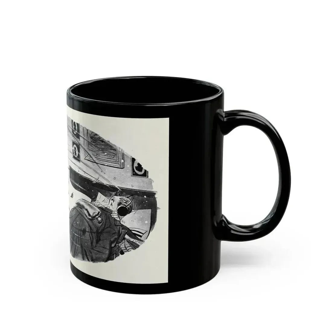 Don't Be a Fresh-Air Fiend!, This Week Magazine, November 9, 1952 - Black Coffee Mug - Go Mug Yourself