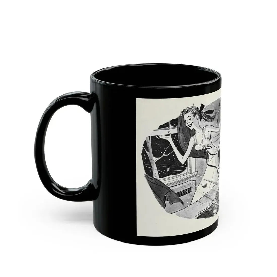 Don't Be a Fresh-Air Fiend!, This Week Magazine, November 9, 1952 - Black Coffee Mug - Go Mug Yourself