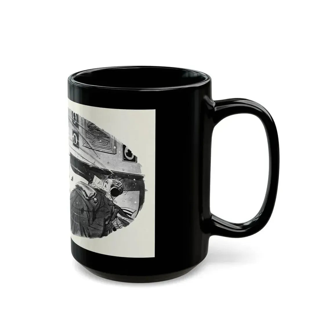 Don't Be a Fresh-Air Fiend!, This Week Magazine, November 9, 1952 - Black Coffee Mug - Go Mug Yourself