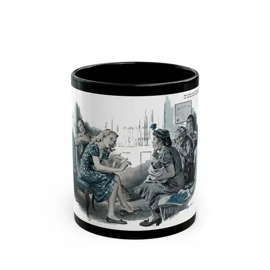 Don't Darken My Door, The American Magazine, January 1950 - Black Coffee Mug 11oz - Go Mug Yourself