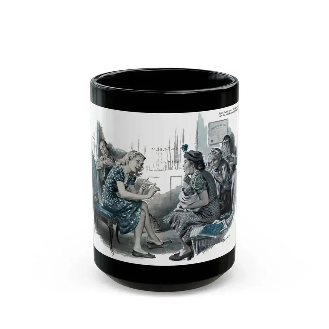 Don't Darken My Door, The American Magazine, January 1950 - Black Coffee Mug 15oz - Go Mug Yourself