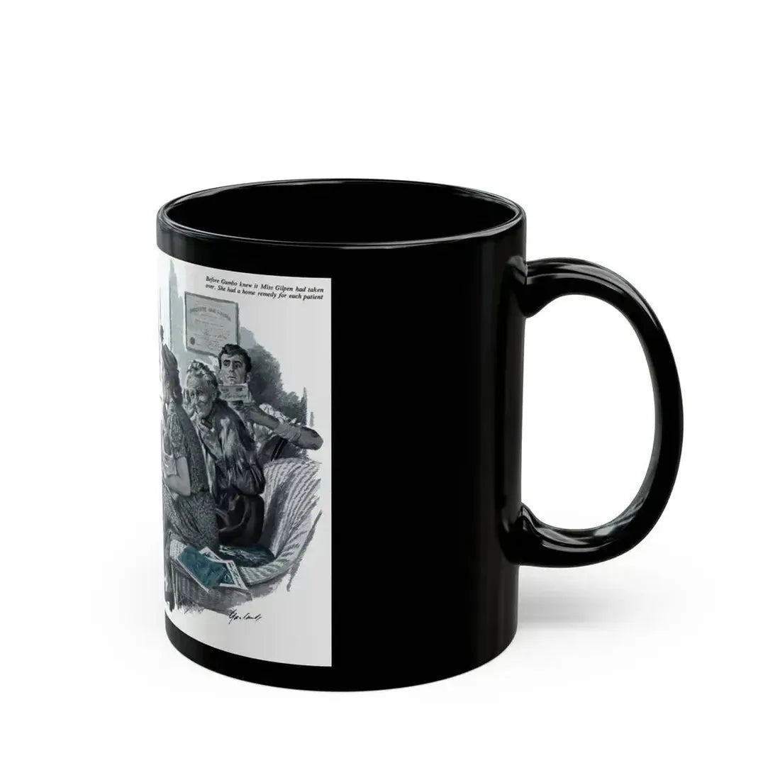 Don't Darken My Door, The American Magazine, January 1950 - Black Coffee Mug - Go Mug Yourself