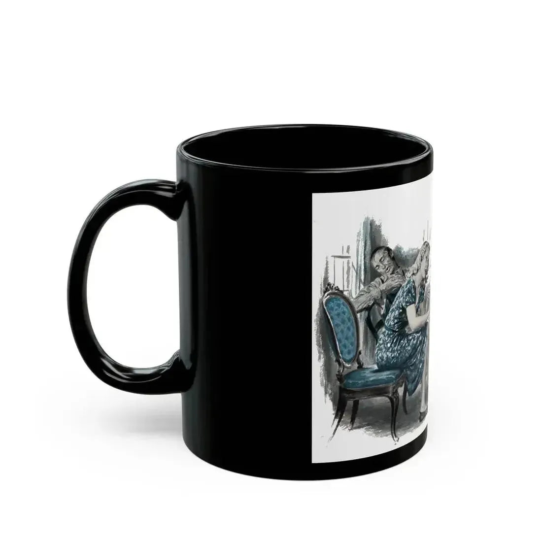 Don't Darken My Door, The American Magazine, January 1950 - Black Coffee Mug - Go Mug Yourself