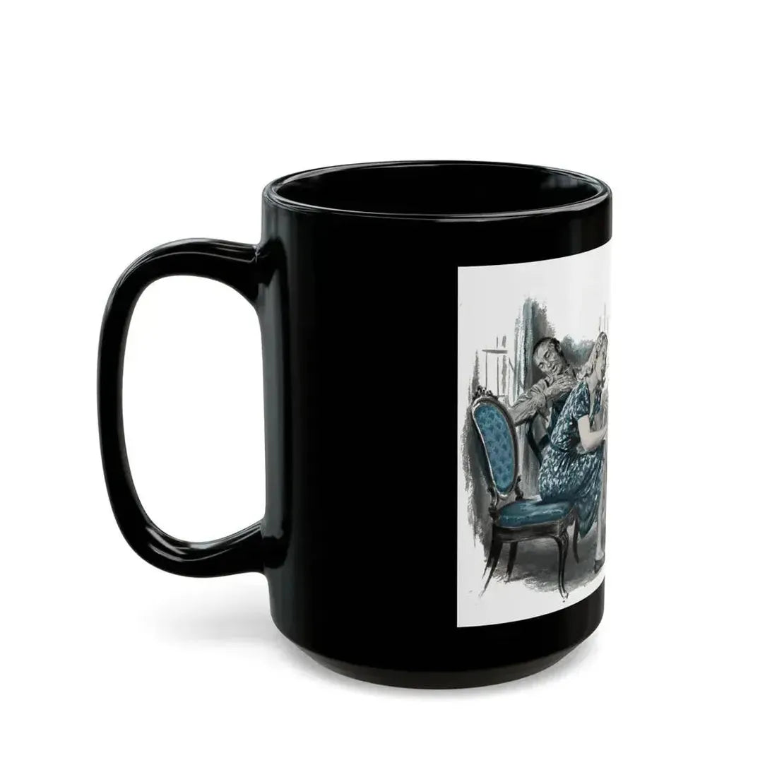 Don't Darken My Door, The American Magazine, January 1950 - Black Coffee Mug - Go Mug Yourself