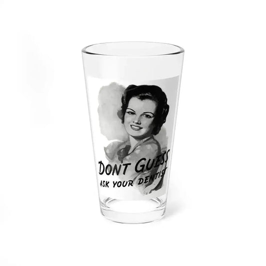 Don't Guess Ask Your Dentist, advt, Cosmopolitan, November 1936 - Pint Glass 16oz 16oz - Go Mug Yourself