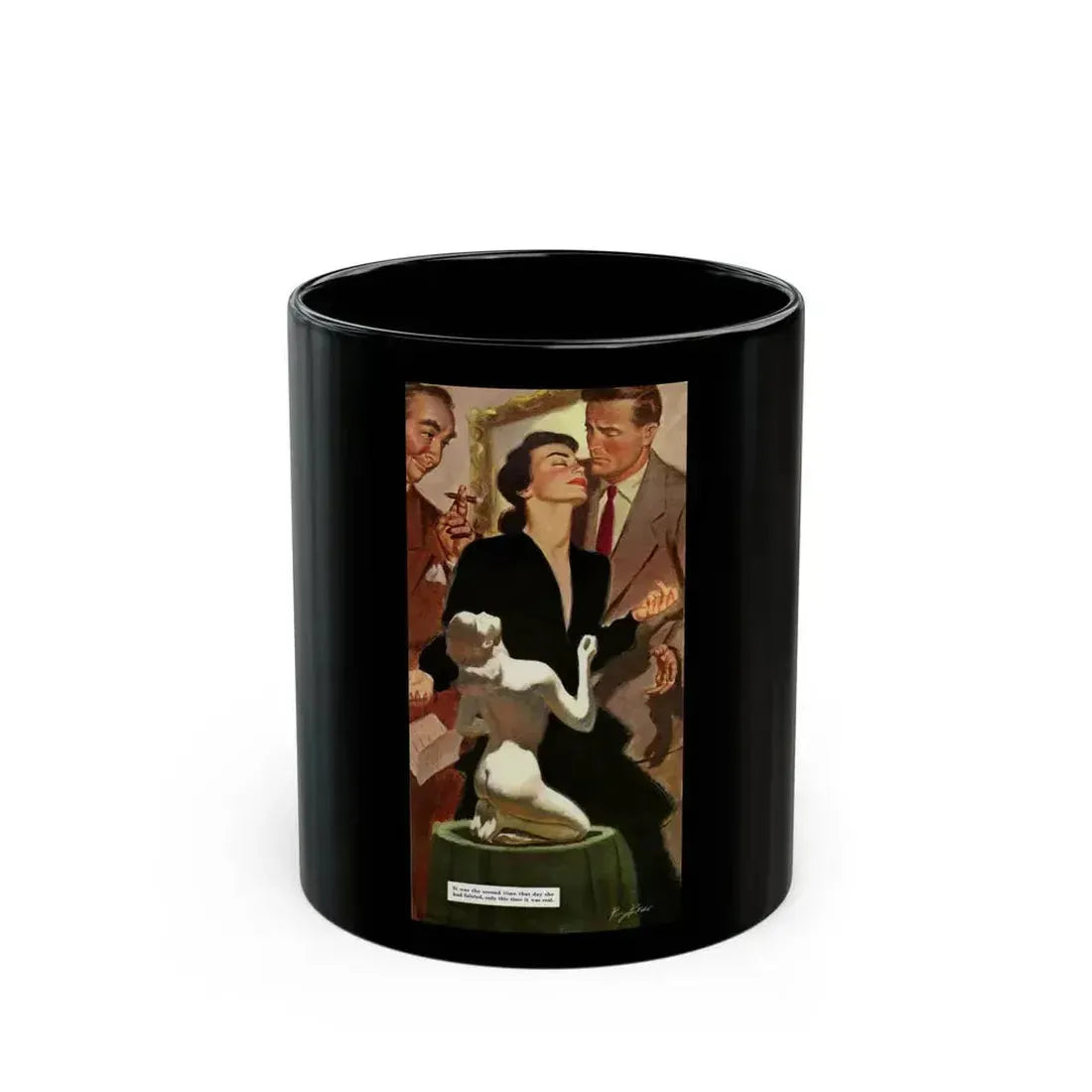 Don't Tell Me Why You Love Me, Saturday Evening Post, April 9, 1949 - Black Coffee Mug 11oz - Go Mug Yourself