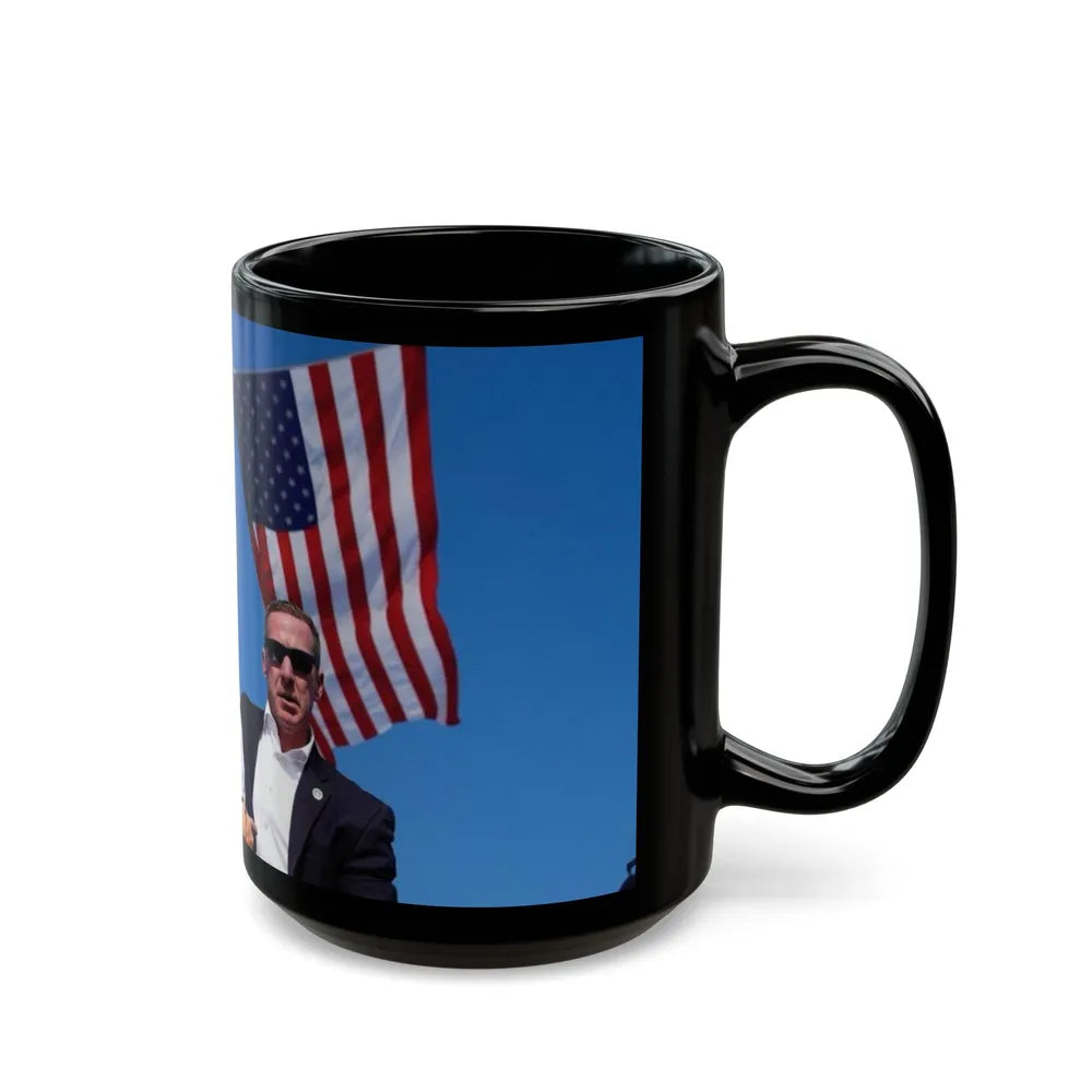 Donald Trump Shot Assasanation Attempt Bloody Ear USA - Black Coffee Mug-Go Mug Yourself