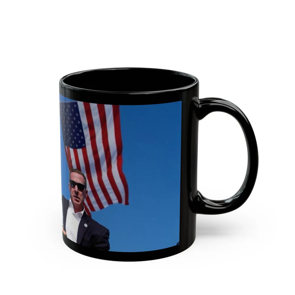 Donald Trump Shot Assasanation Attempt Bloody Ear USA - Black Coffee Mug-Go Mug Yourself