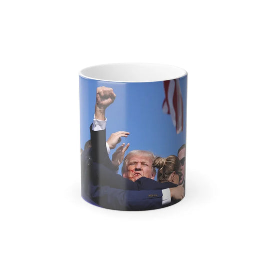 Donald Trump Shot Assasanation Attempt Bloody Ear USA v2 - Color Changing Mug 11oz-Go Mug Yourself