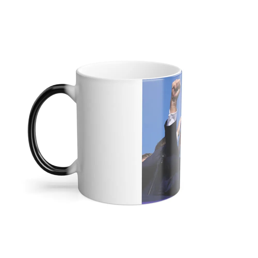 Donald Trump Shot Assasanation Attempt Bloody Ear USA v2 - Color Changing Mug 11oz-Go Mug Yourself