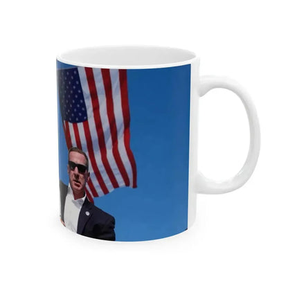 Donald Trump Shot Assasanation Attempt Bloody Ear USA - White Coffee Mug - Go Mug Yourself