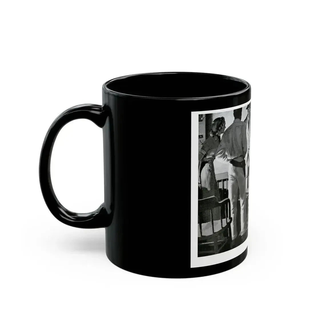 Donner Swung the Luger with Dangerous Abandon, 1940 - Black Coffee Mug - Go Mug Yourself