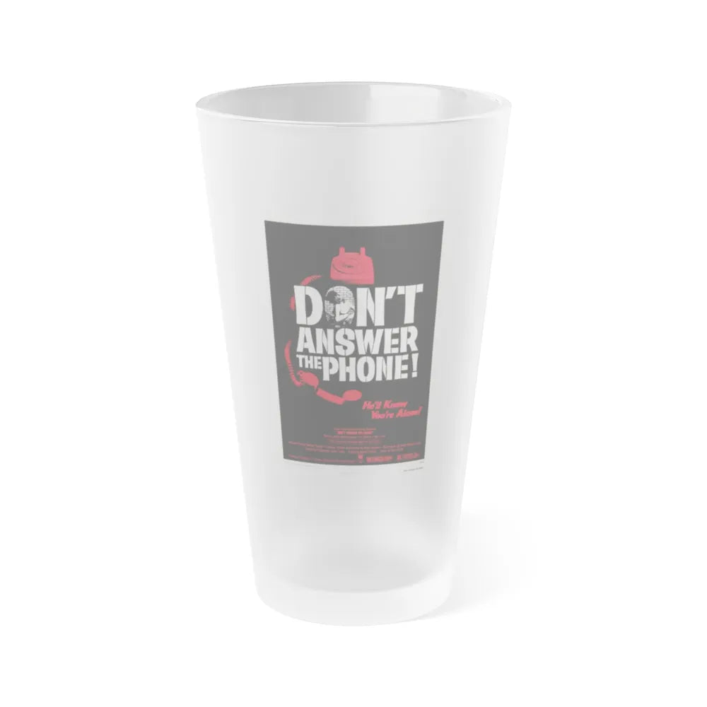 DON'T ANSWER THE PHONE! 1980 Movie Poster - Frosted Pint Glass 16oz-Go Mug Yourself