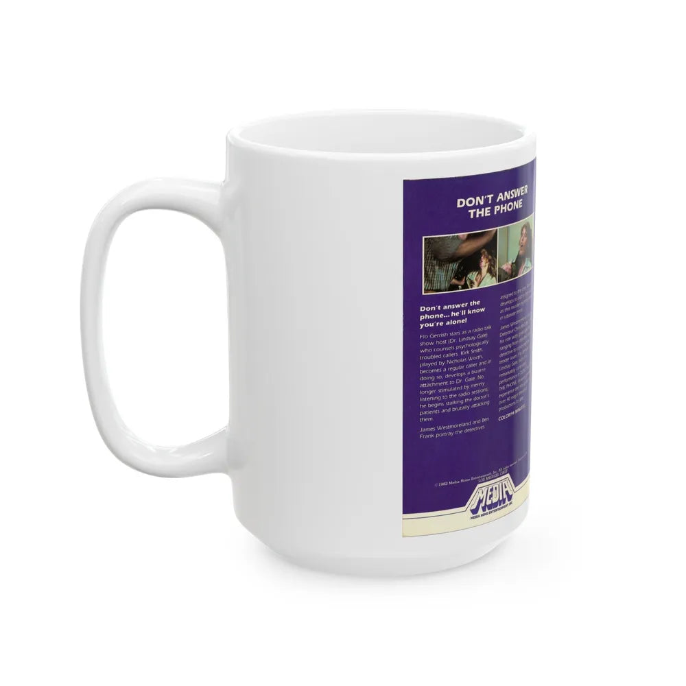 DONT ANSWER THE PHONE (VHS COVER) - White Coffee Mug-Go Mug Yourself