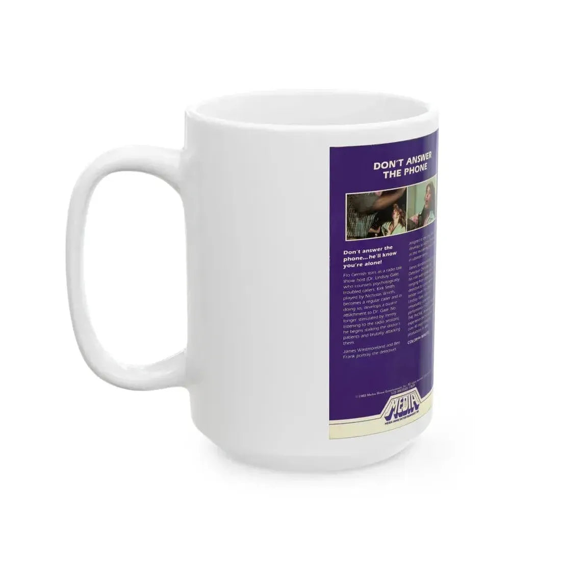 DONT ANSWER THE PHONE (VHS COVER) - White Coffee Mug - Go Mug Yourself