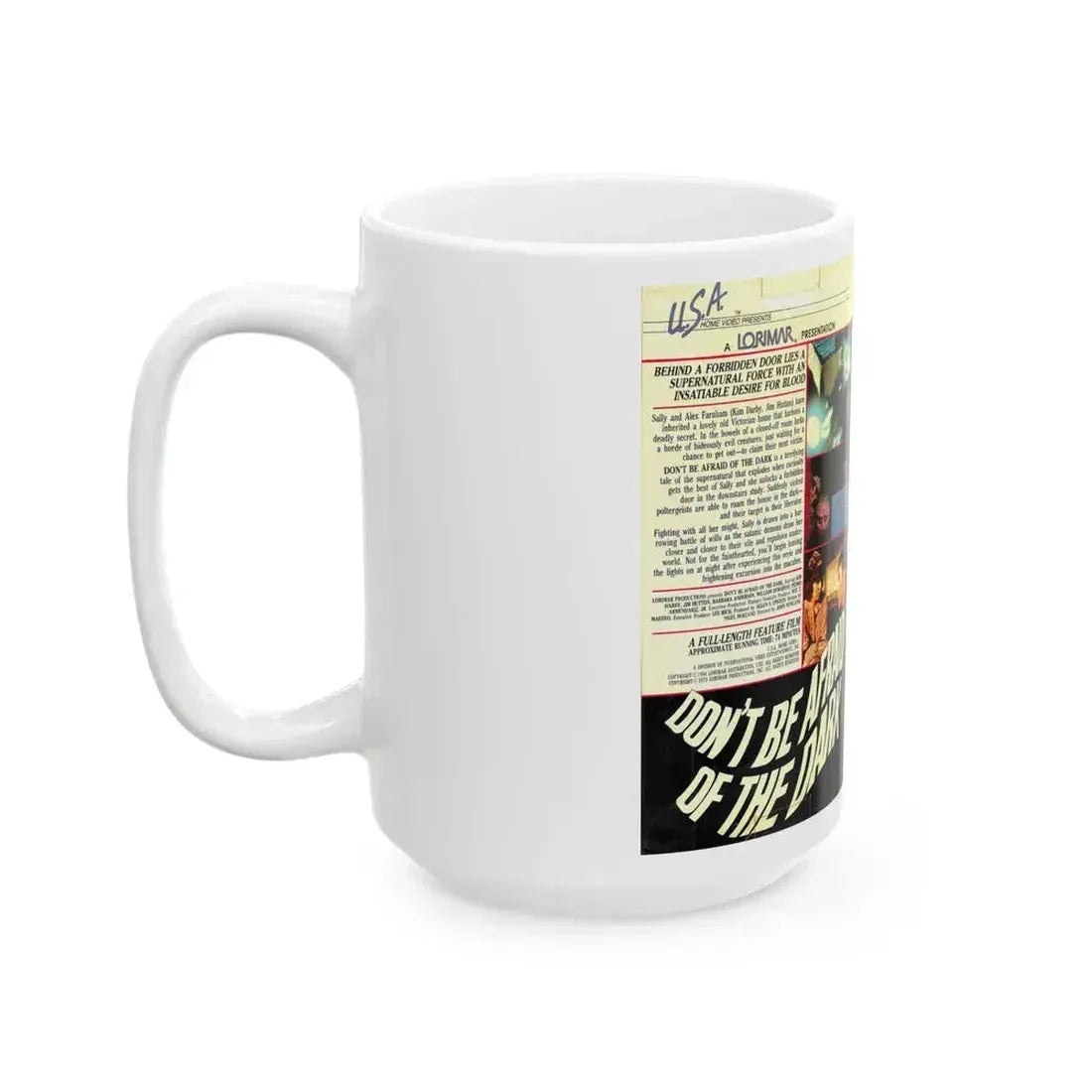 DONT BE AFRAID OF THE DARK (VHS COVER) - White Coffee Mug - Go Mug Yourself