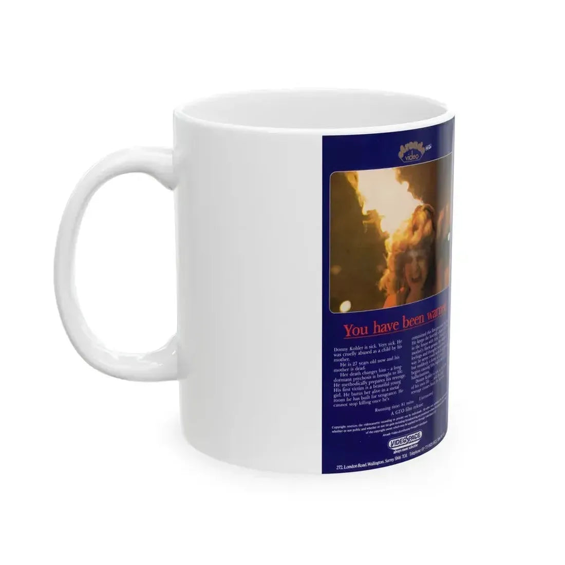 DONT GO IN THE HOUSE (VHS COVER) - White Coffee Mug - Go Mug Yourself