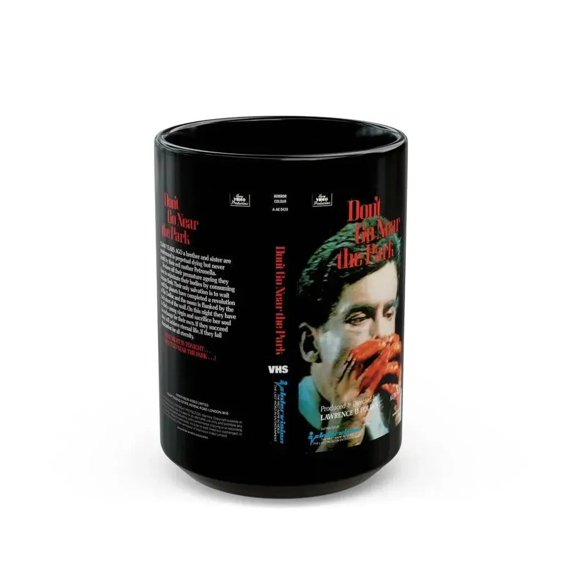 DONT GO NEAR THE PARK (VHS COVER) - Black Coffee Mug 15oz - Go Mug Yourself