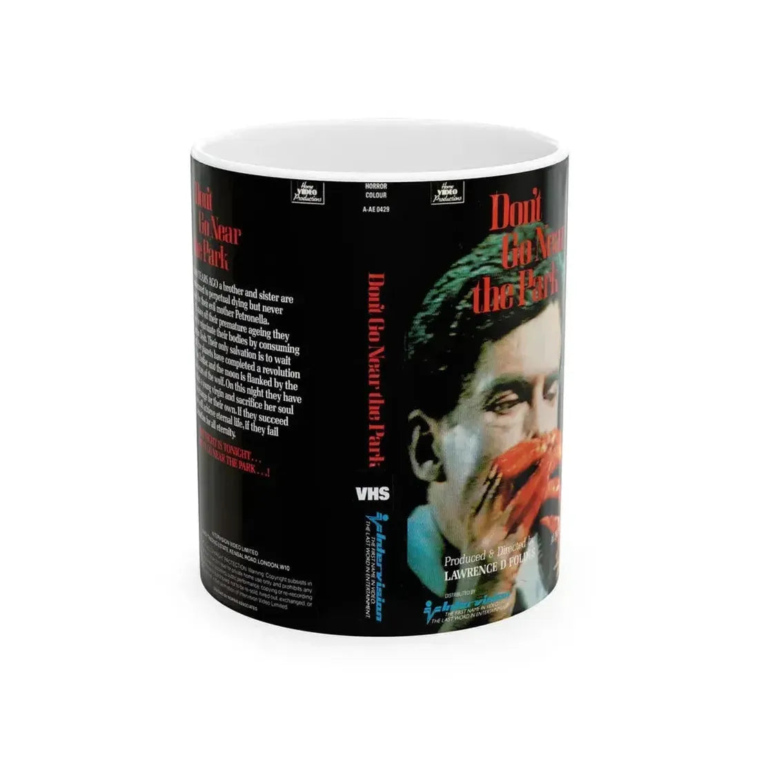 DONT GO NEAR THE PARK (VHS COVER) - White Coffee Mug 11oz - Go Mug Yourself