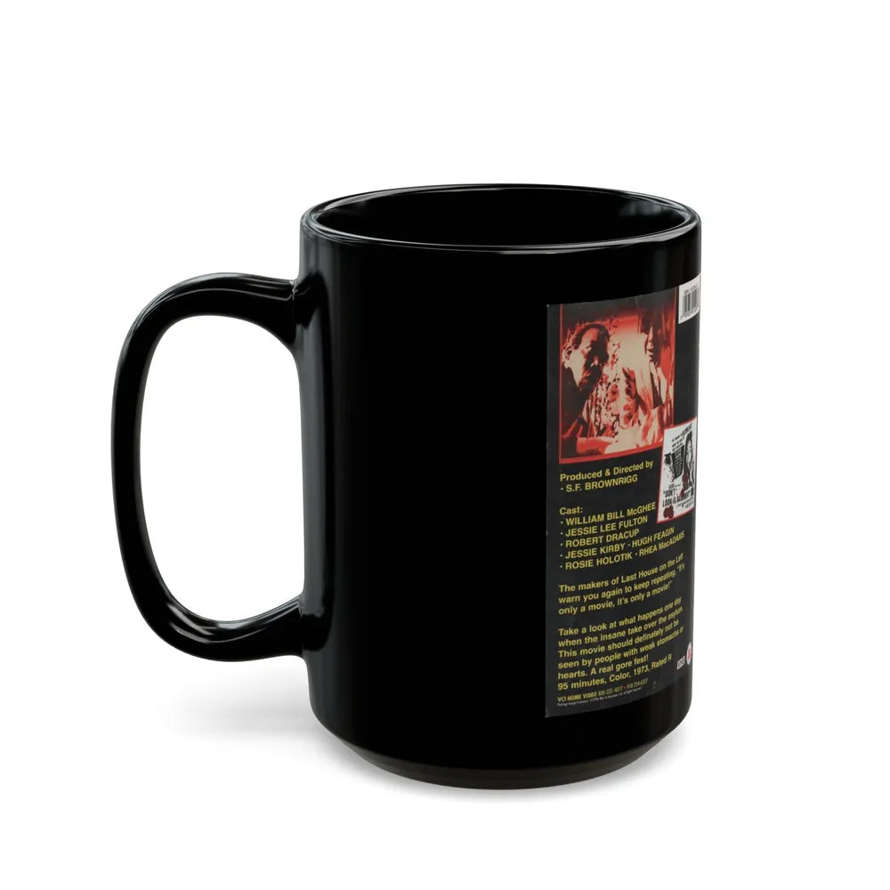 DONT LOOK IN THE BASEMENT (VHS COVER) - Black Coffee Mug-Go Mug Yourself