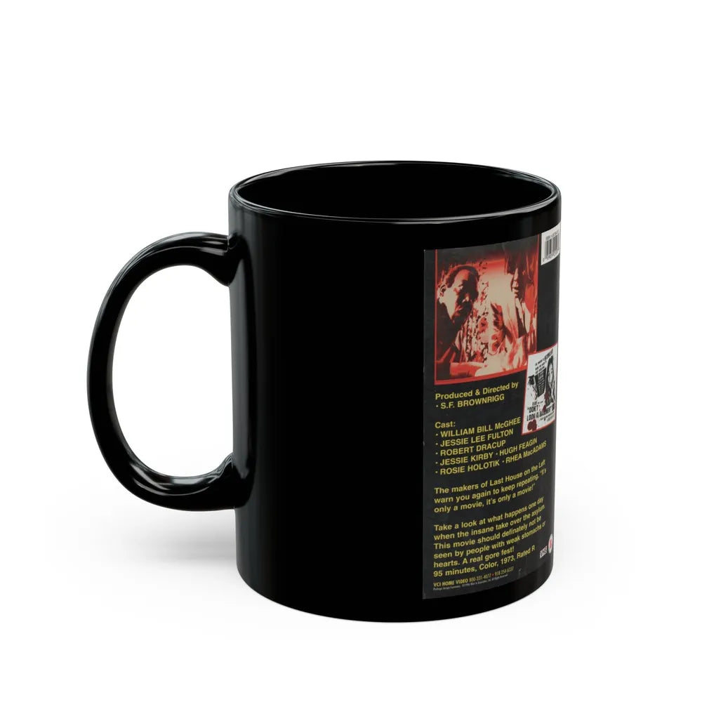 DONT LOOK IN THE BASEMENT (VHS COVER) - Black Coffee Mug-Go Mug Yourself