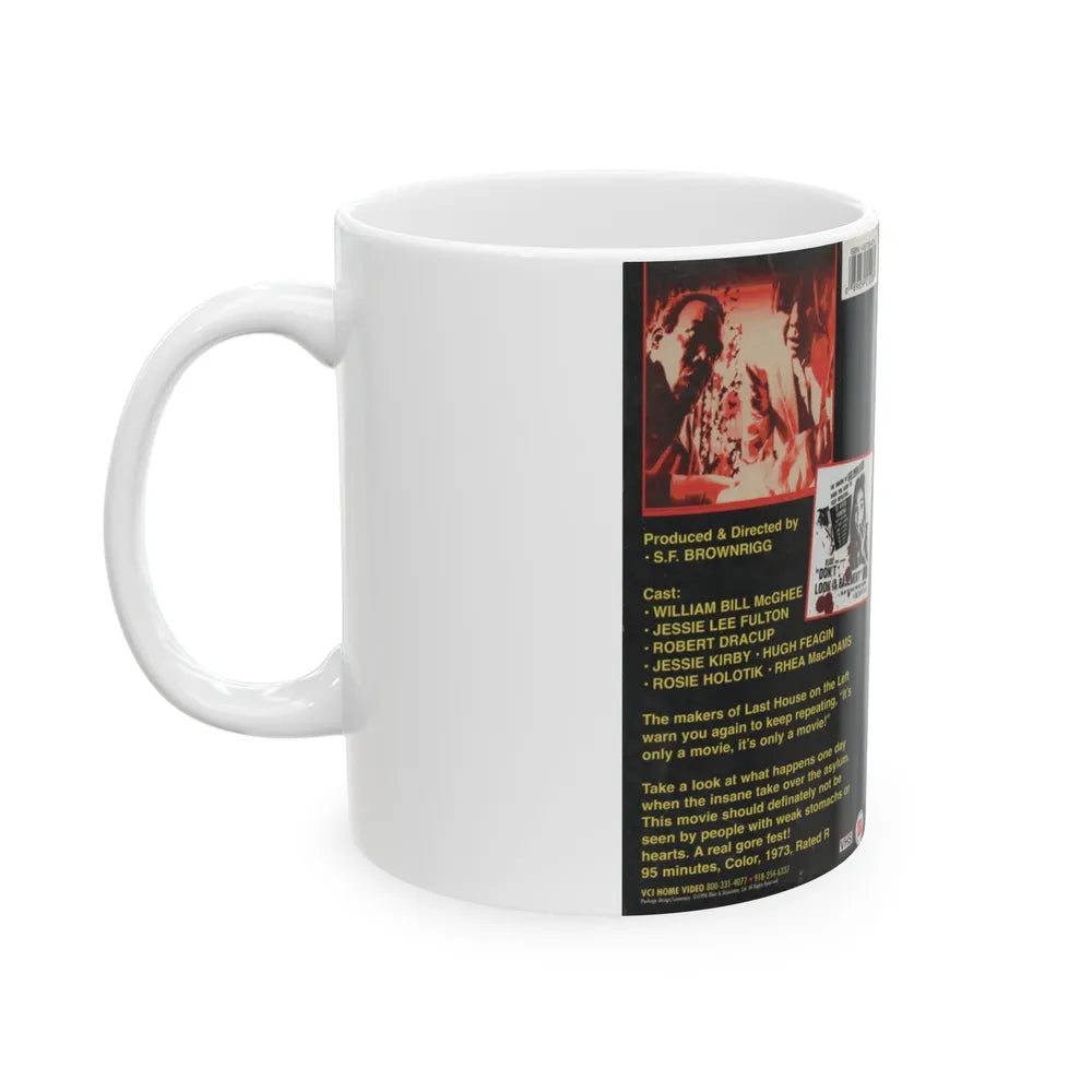 DONT LOOK IN THE BASEMENT (VHS COVER) - White Coffee Mug-Go Mug Yourself