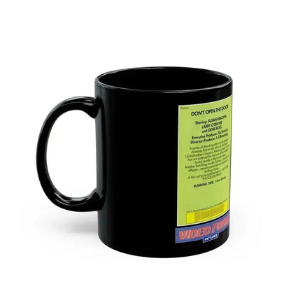 DONT OPEN THE DOOR (VHS COVER) - Black Coffee Mug - Go Mug Yourself