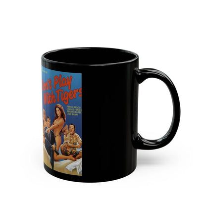 DONT PLAY WITH TIGERS (VHS COVER) - Black Coffee Mug-Go Mug Yourself