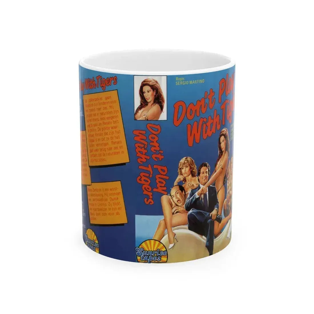 DONT PLAY WITH TIGERS (VHS COVER) - White Coffee Mug 11oz - Go Mug Yourself